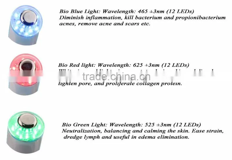 3color photon home use ultrasonic ionic massage personal use portable photon ionic massage