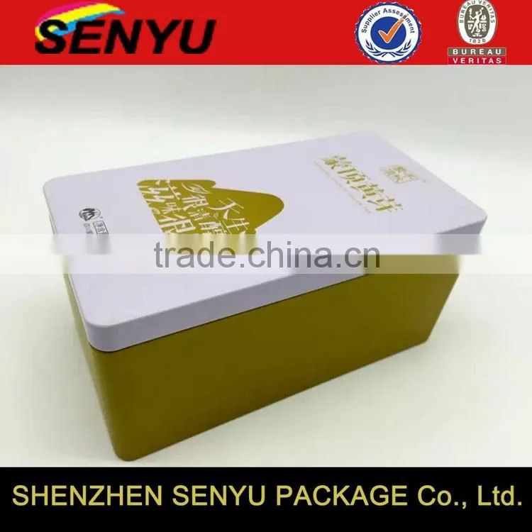 Custom Printing Gold Stamp Metal Tea Box for Sale