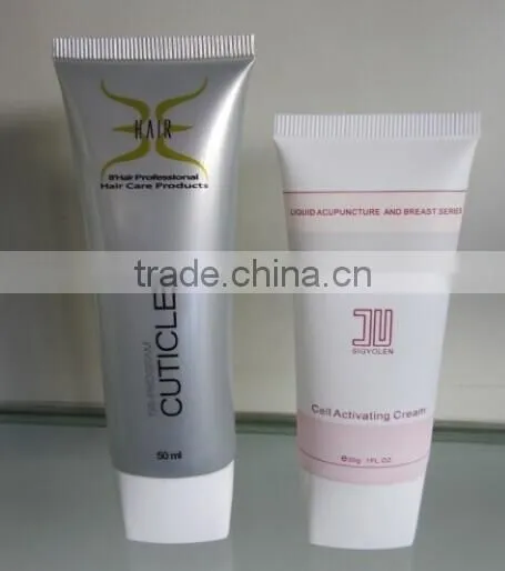 50ml white color flexible tube for hair care product with square oval cap