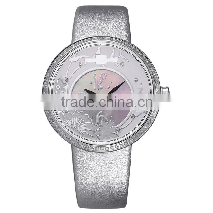 2015 cheap custom logo fashion lady watch with multi color