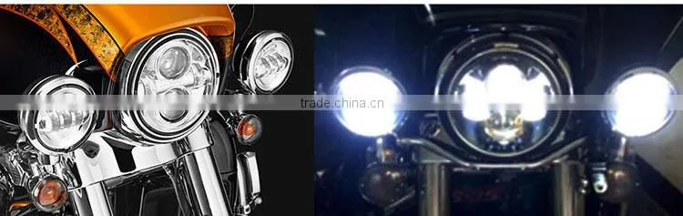 BJ-HL-011 Customized Waterproof Black Auxiliary 4.5" LED Motorcycle Spot Fog Passing Light for Harley Davidson
