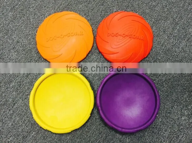 2015 Custom multicolor foldable & durable Soft rubber fisbee , training toys