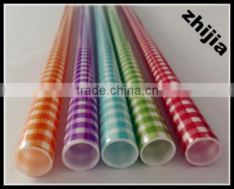 7mm Colorful hard plastic drinking straw