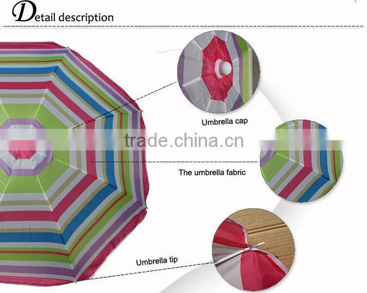 170CM*8K color bar portable beach umbrellas sea