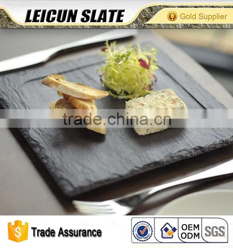 Hot Sale Natural Slate Dinner Plates With Unique Split Surface