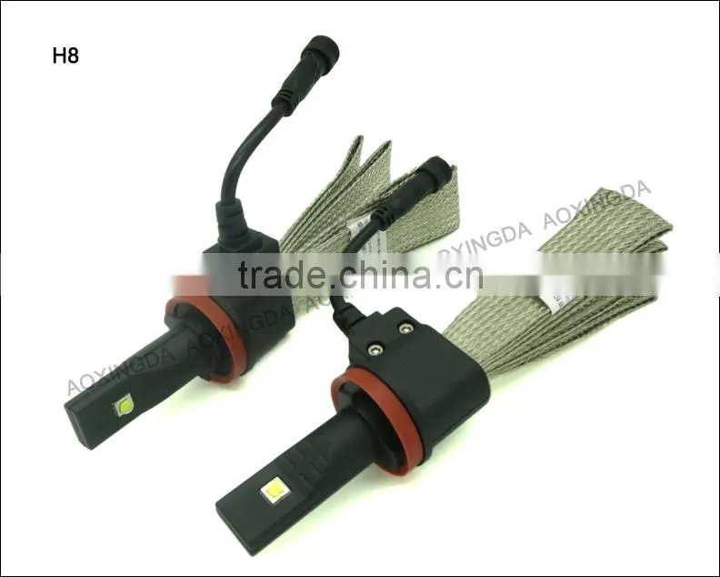 5000LM H8 H11 LED headlight with new idea flexible coppoer wire heat sink