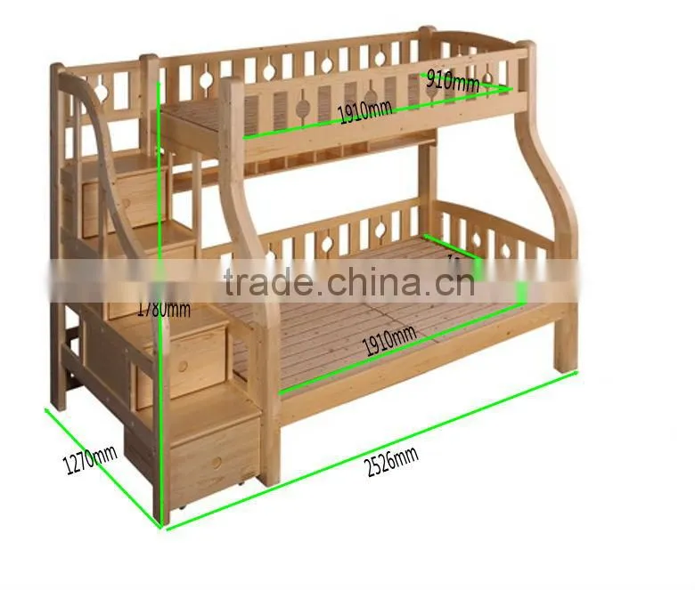 Kids truck bed solid wood bed with drawers