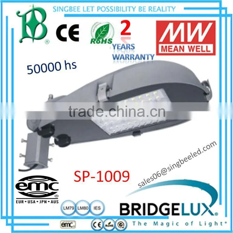 new style, MW driver and Bridgelux chip, LED Street Light SP-1009, 50w/80w