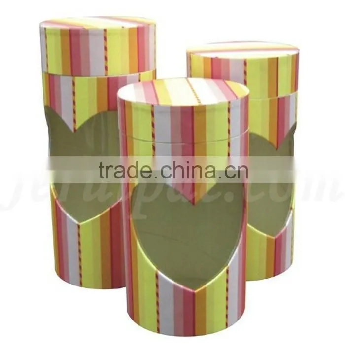 Customized wholesale small cheapest cardboard paper box PVC window with handle