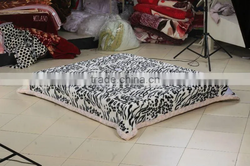 100% polyester super soft printed double mink blanket