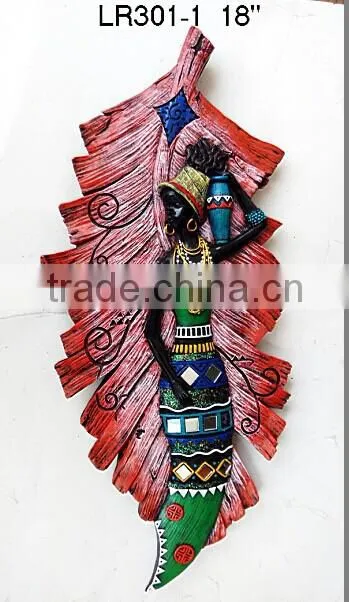 Wholesale Polyresin Leaf Shape Wall Hanging