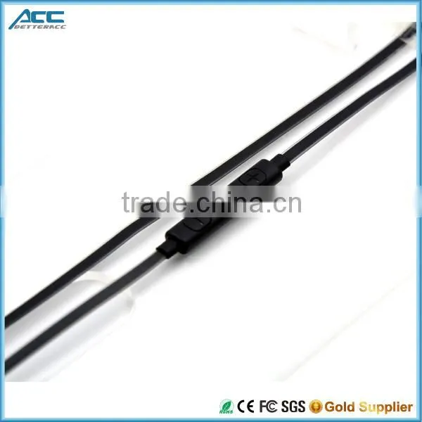 2016 China Factory New Custom Flat Cable Earphone with mic