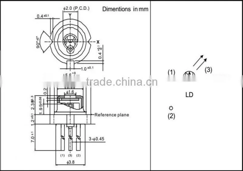 Mitsubishi 650nm 658nm 10mw 20mw 30mw 40mw 50mw 60mw 100mw TO18-5.6mm Red Laser Diode ML101J25