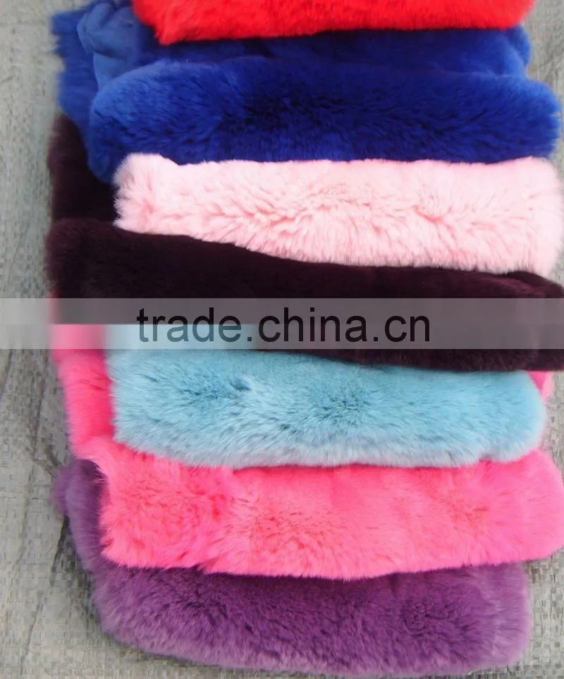 Multicolor Genuine rex rabbit fur plate for garment /ihpone covers