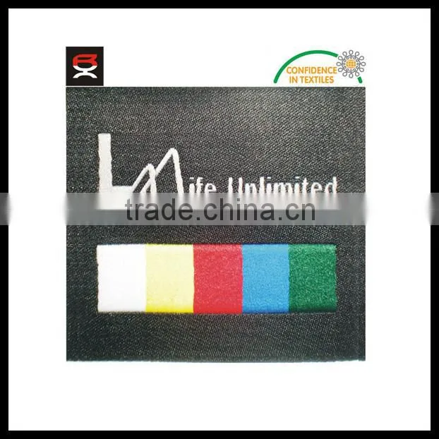 Custom woven clothing labels ,enf fold main labels ,high density woven labels