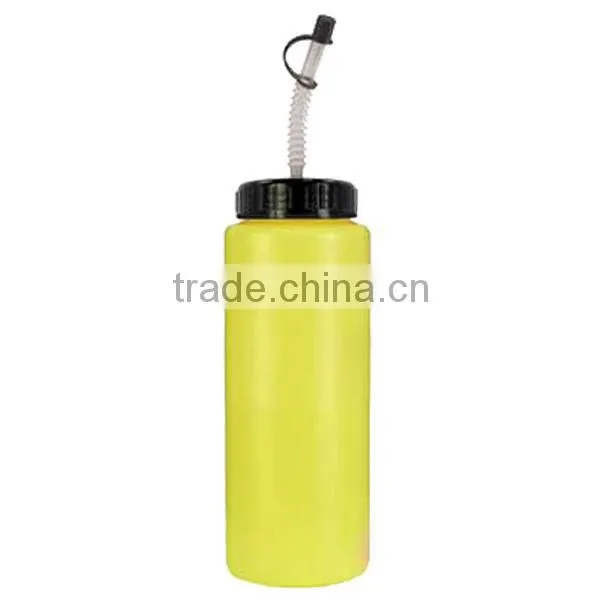1000ml/32oz BPA free plastic sports bottle with straw lid