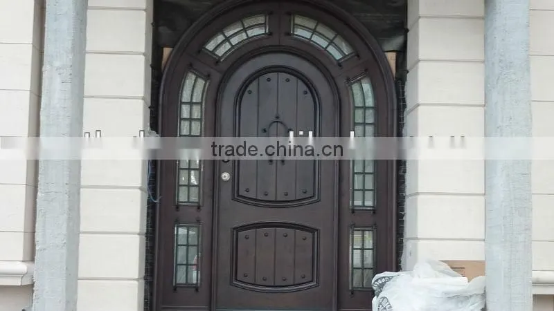 wrought iron wood door