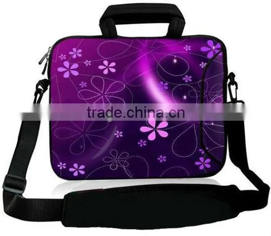 Fashion artwork printing and high quality neoprene laptop bag
