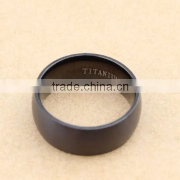 Best price titanium black men simple design finger rings