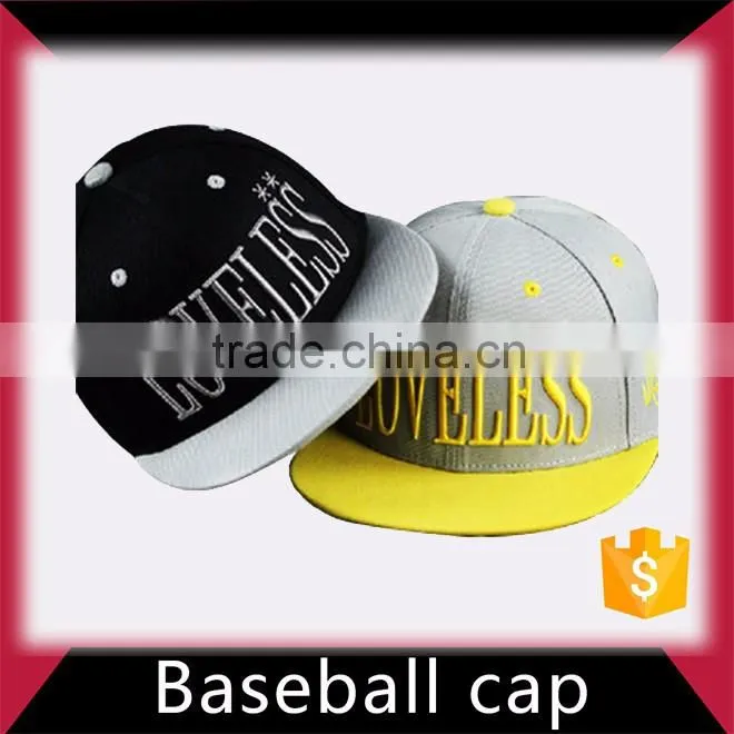 Customizable fashion cotton led 6 panel baseball cap