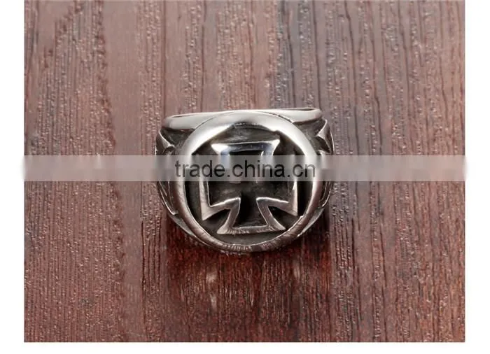 Wholesale jewelry stainless steel 2016 man criss- cross ring