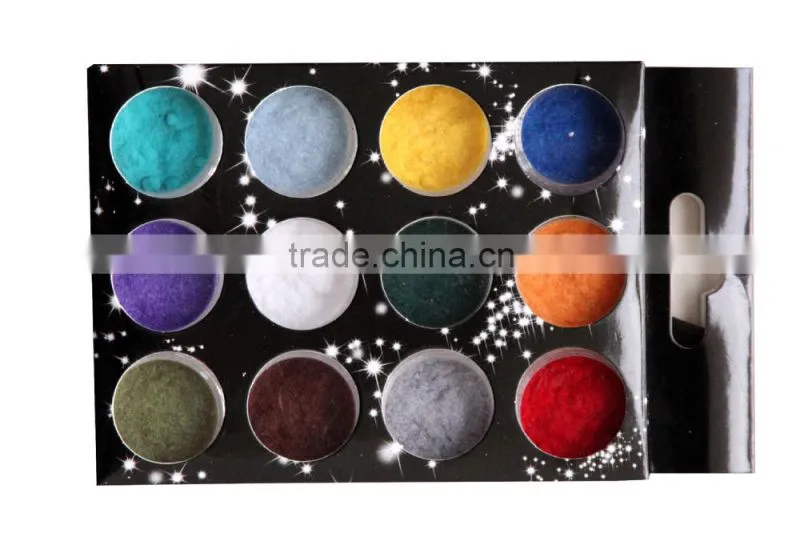 12 Color Nail Art 3D Glitter Decoration Velvet Flocking Dust DIY Tip