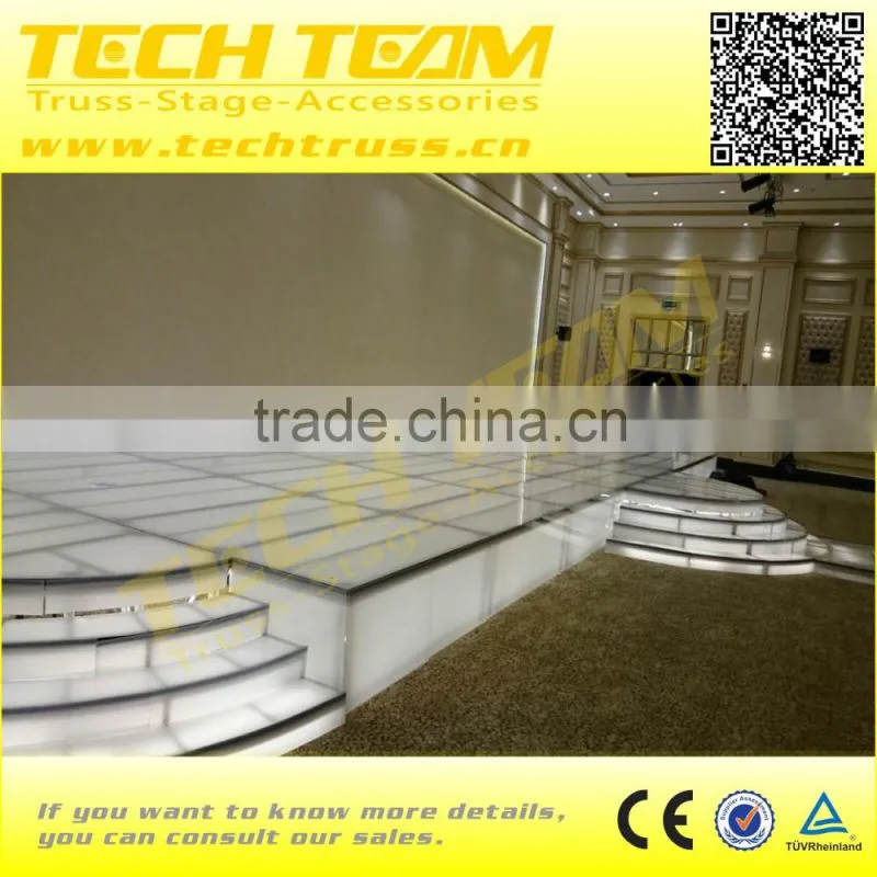 New Design Adjustable Toughened Glass outdoor wedding Mandap Stage