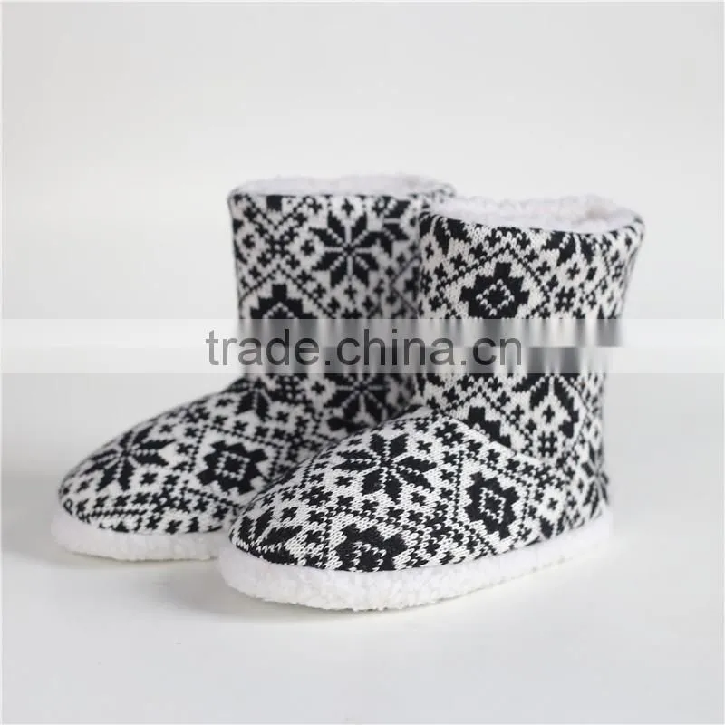 Women knit boots for indoor