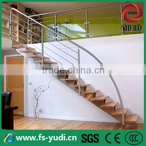 Canada indoor straight steel wood prefabricated stairs