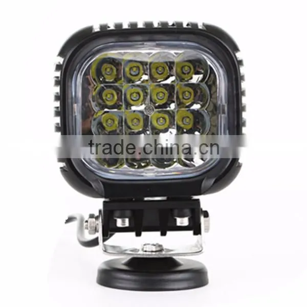 Square 48w led flood light 4x4 off road 12V tractor jee-p work lights fog light For Jee-p Cabin Boat SUV Truck Car ATV