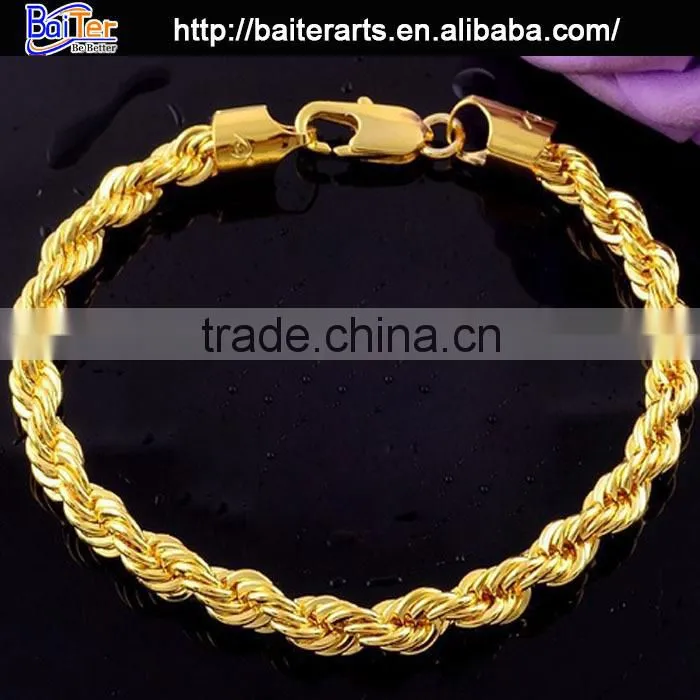High Quality Color CZ 18K Yellow Gold Plating Bracelet Dubai Gold Jewelry CZ Bracelet Wholesale