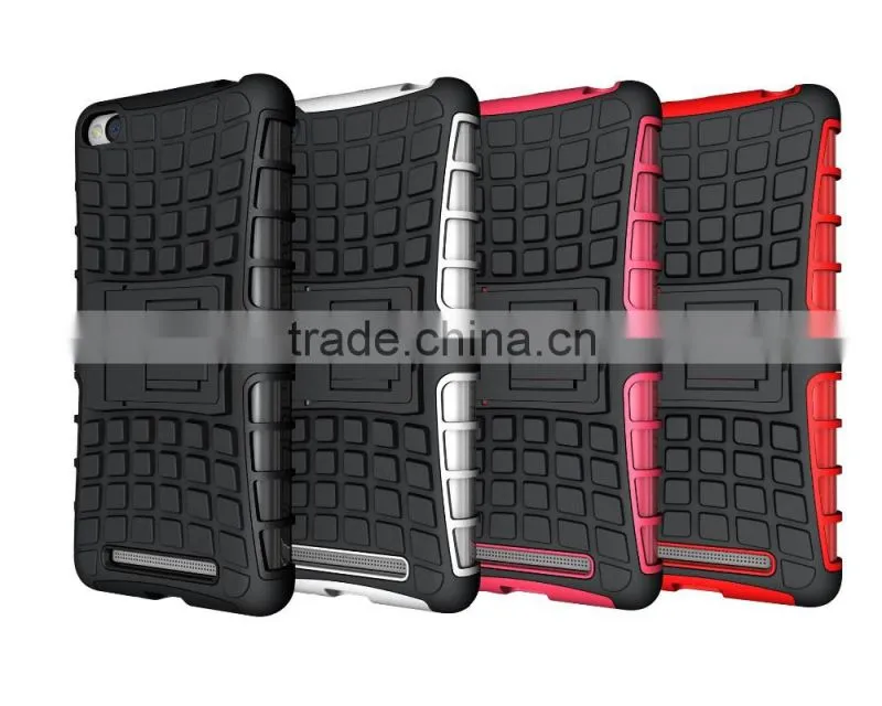 Hot Selling Kickstand Hybrid Heavy Duty Armor Shockproof Phone Case For Xiaomi For Redmi 3