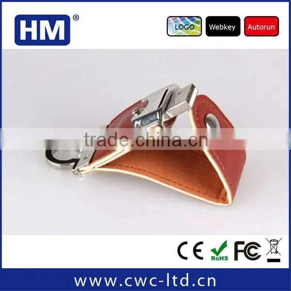 hot selling promotion gift leather usb with high speed and full capacity