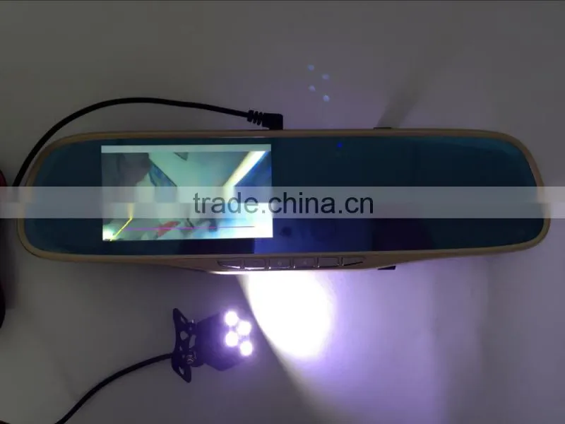 4.3 Inch HD 1080P Automobile Camera rearview mirror car DVR rearview mirror car recorder,1080p hd vehicle black dvr
