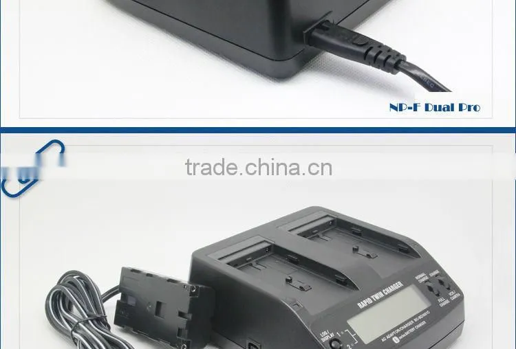 Latest professional fast rapid double charger for NP-F970 camcorder battery with 2A output