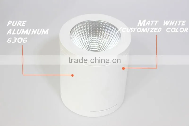 12W/18W/25W/30W/35W/40W surface mounted ceiling led COB downlight CE ROHS 3 years warranty