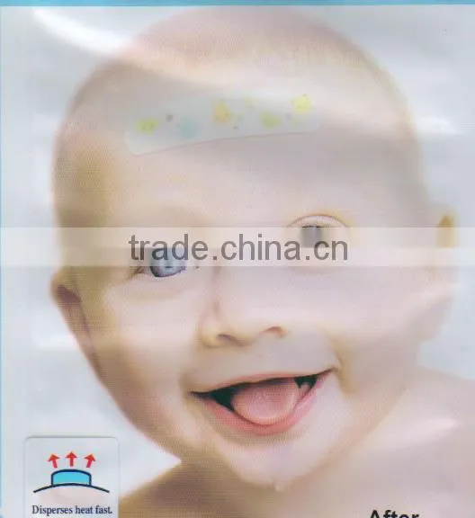 Disposible cooling gel plaster for babies quick physical cooling high water content