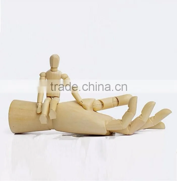 Novelty Cartoon Joint Wooden Hand for Decoration,Lovely Jointed Mannequin Hand Wood Doll Collectible Toys Free Shipping