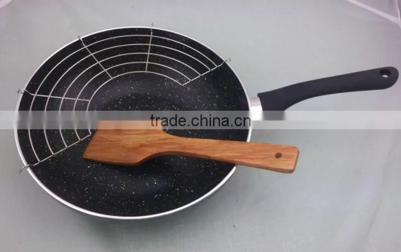 white ceramic marble coating frying pan