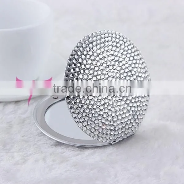 Easam high quality rhinestone small makeup mirror,cosmetic mirror for lady