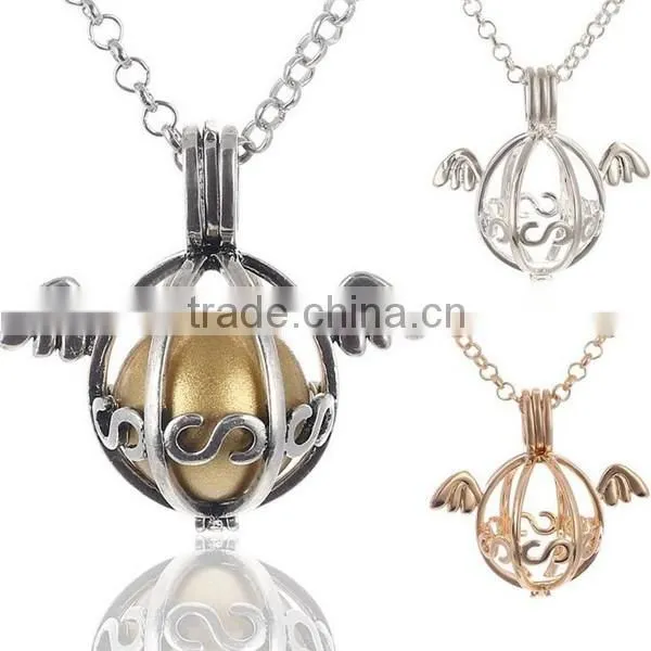 Vintage essential oil diffuser necklace pendant jewelry