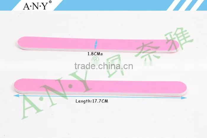 Nail Care Shaping and Polishing Tool PP Board Pink Hot Sale Nail File 100/180 Grit