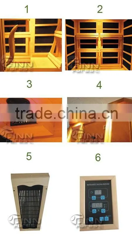 1-6 person use easy install and portable infrared sauna rom