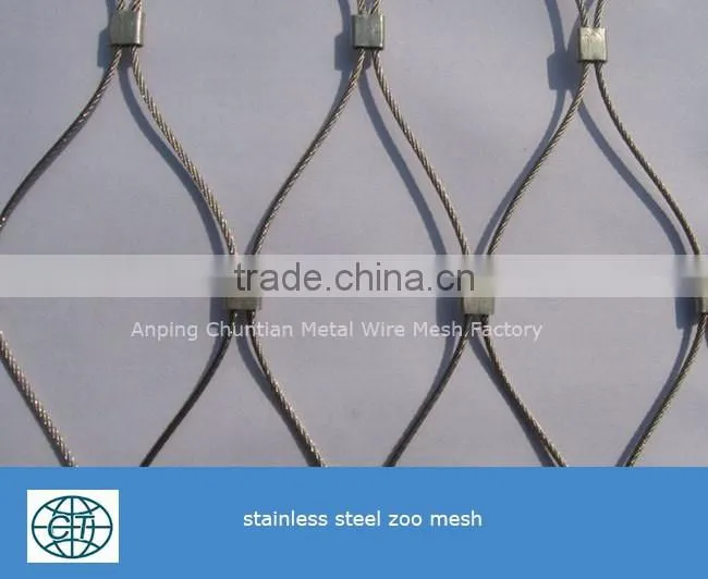 stainless steel wire rope mesh netting for zoo fence