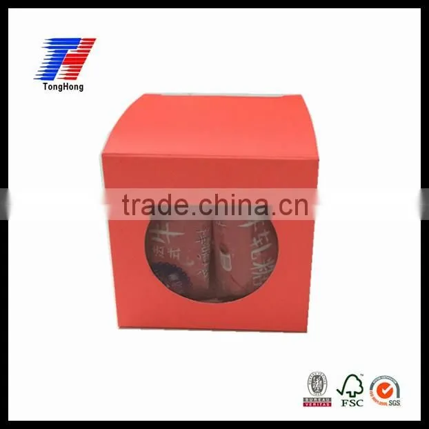 Factory direct sale custom recycled small cute folding box,creative paper packaging box with window