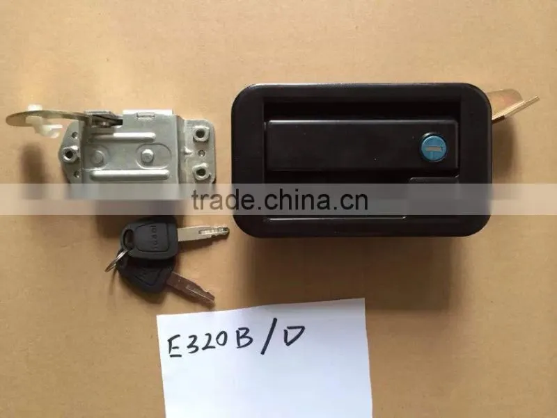 low price E320/E320B Cab door lock assy for excavator parts