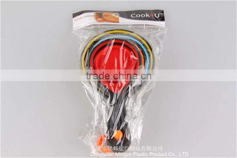 Silicone Measuring Cups 4pcs/set Measuring Spoon Kitchen Tools Measuring Set Tools For Baking Coffee