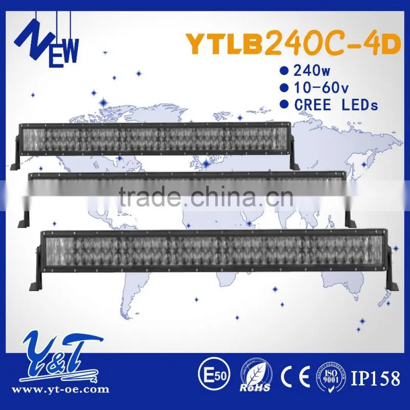 High quality 41.5 inch 240w 4D Lens bar High power car roof rack led light bar with CE RoHs