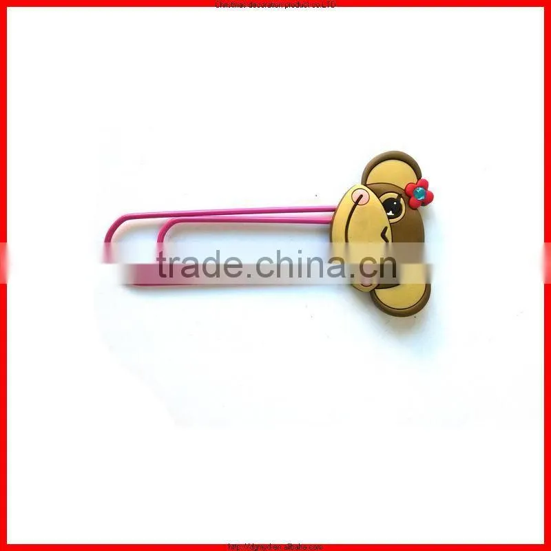 animal shape clear plastic image with metal paper cilp