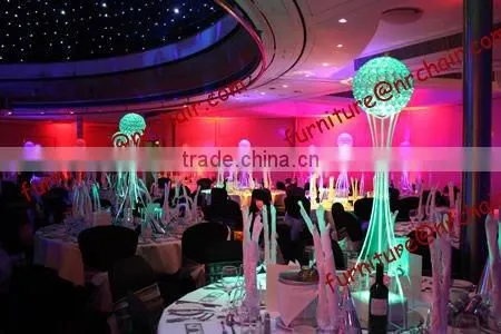 shanghai event rental wedding banquet acrylic LED table lamp